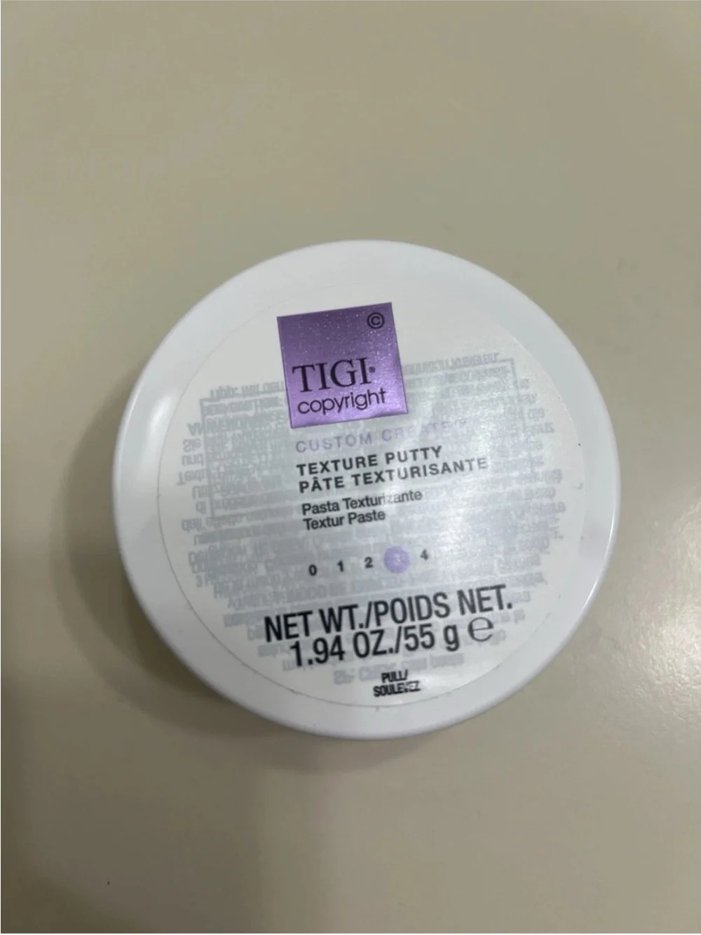 1 x 1.94 oz Tub TIGI Copyright Custom Create TEXTURE PUTTY
